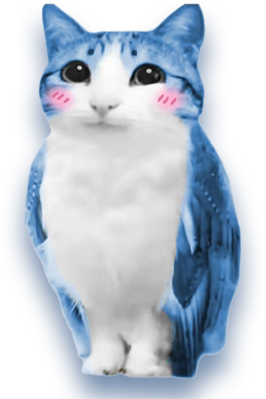 Meowl, a blue cat with the body of an owl